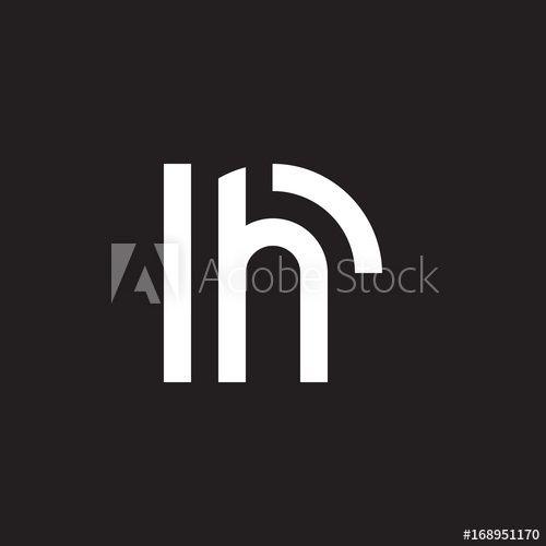 HR R Logo - Initial lowercase letter logo rh, hr, h inside r, monogram rounded ...