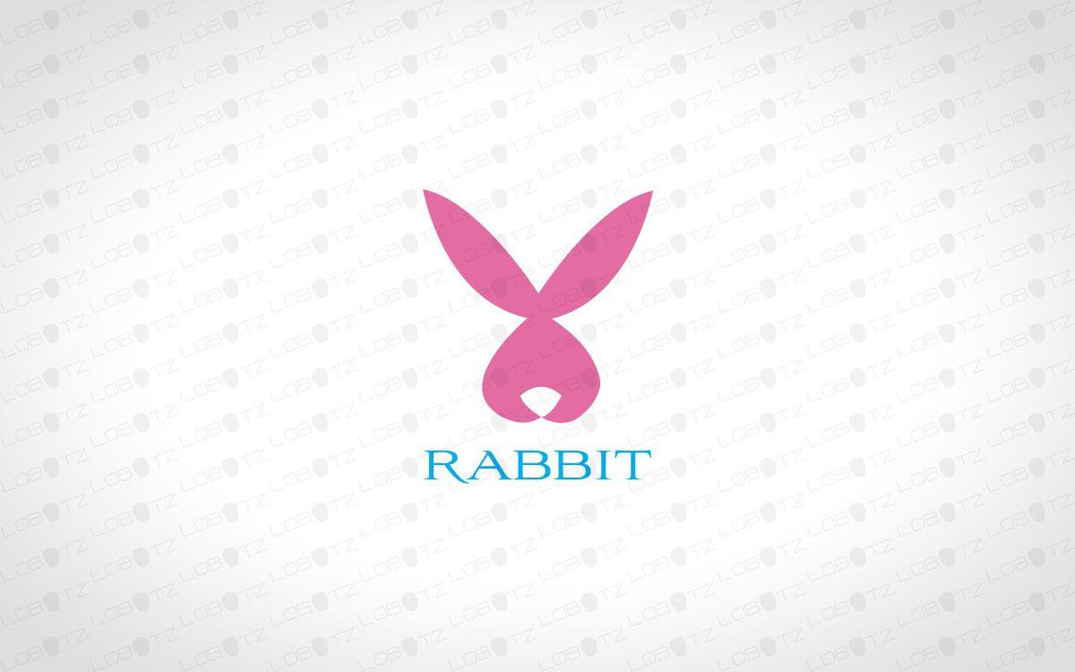 Bunny Logo - Rabbit Logo | Modern Pretty Bunny Logo For Sale - Lobotz