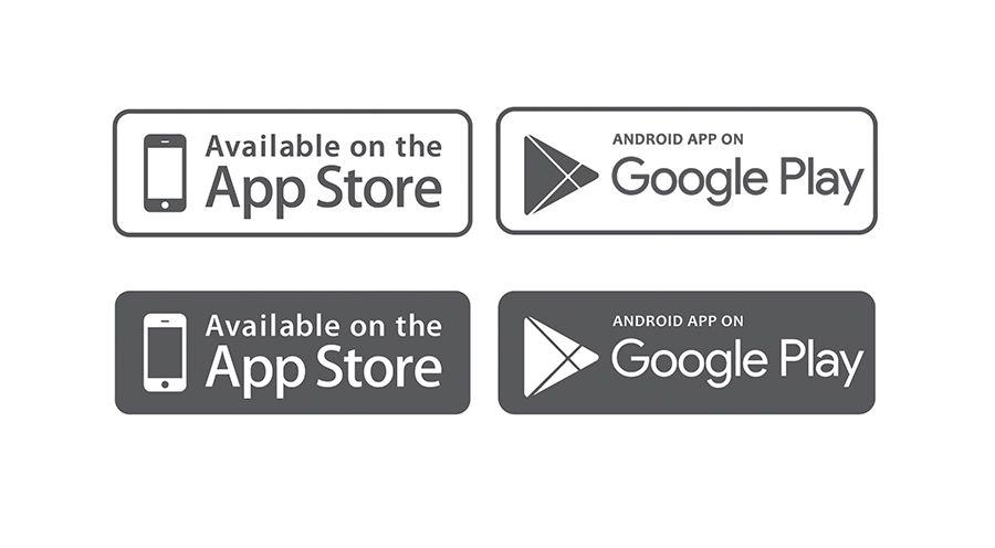 Android and Google Play Logo - Free icons AppStore and Google Play (2015)