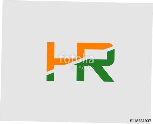 HR R Logo - Letter HR, h and r logo vector 