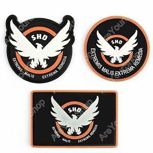 The Division Shd Logo - Tom Clancy's The Division Agent SHD logo PVC Hook Loop patch badge