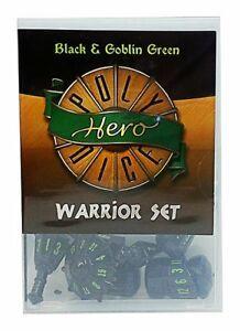Green Goblin Brand Logo - Warrior 7 Die Polyhedral Set & Goblin Green PolyHero Dice