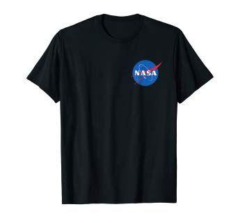 Official NASA Logo - NASA t shirt womens men official mini pocket logo