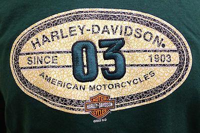 Dark Green Oval Logo - HARLEY-DAVIDSON MEN'S L/S Dark Green 