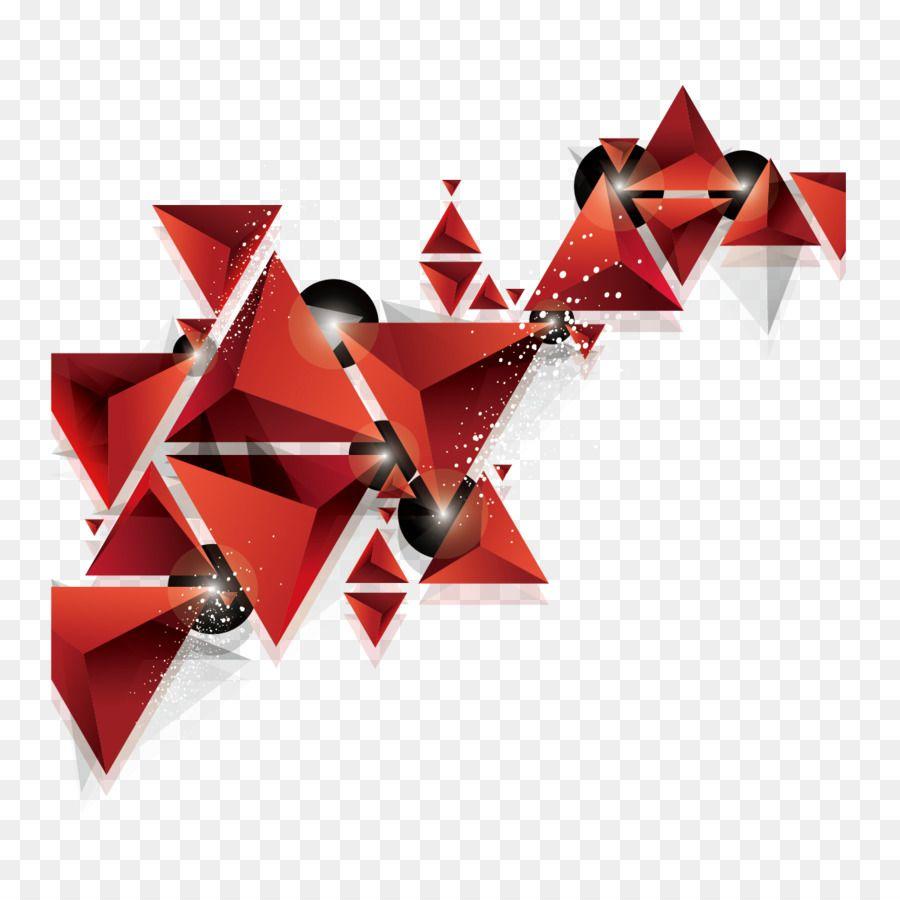 Red Triangle Geometric Logo - Red Triangle Geometry - Three-dimensional decorative pattern vector ...