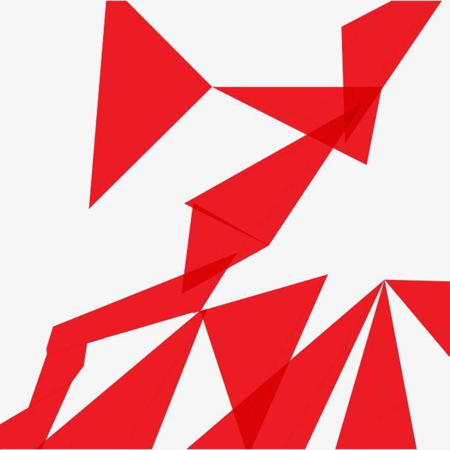 Red Triangle Shape Logo - Red Irregular Triangle Shape, Triangle Vector, Red Triangle ...