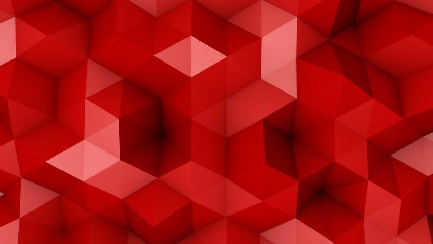 Red Triangle Geometric Logo - Red Triangle Polygons. Computer Generated Stock Footage Video 100