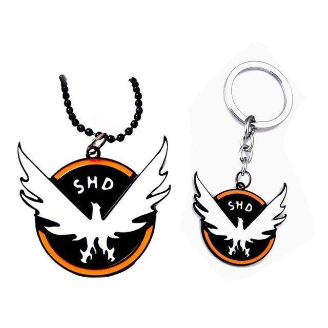 The Division Shd Logo - Game Jewelry Tom Clancy's The Division Necklace SHD Logo Keychain ...