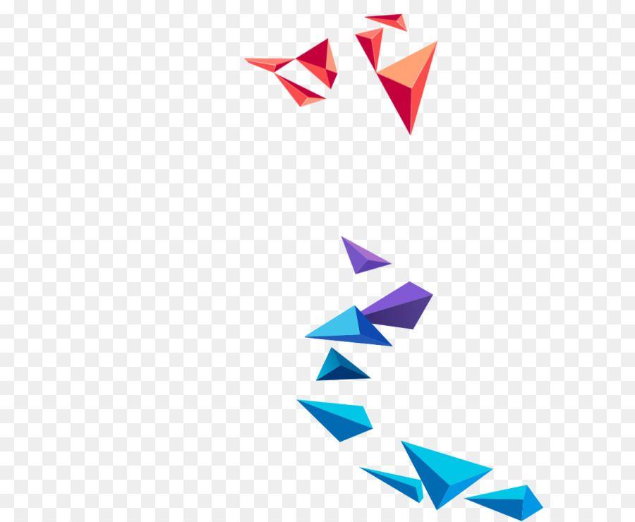 Red Triangle Geometric Logo - Geometry Triangle Geometric shape Pyramid - Red floating blue ...