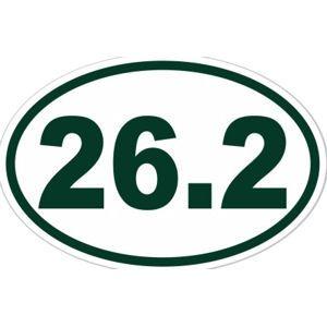 Dark Green Oval Logo - 26.2 Marathon Running Green Oval Sticker at Sticker Shoppe