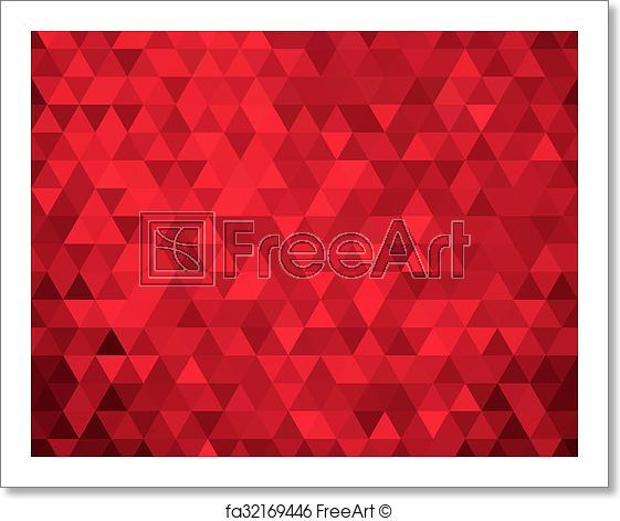 Red Triangle Geometric Logo - Free art print of Seamless red geometric background. Red triangles