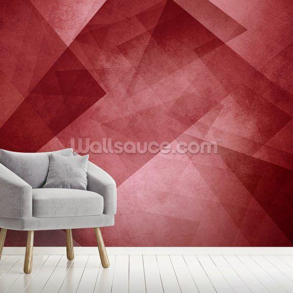 Red Triangle Geometric Logo - Red Triangles Wall Mural & Red Triangles Wallpaper