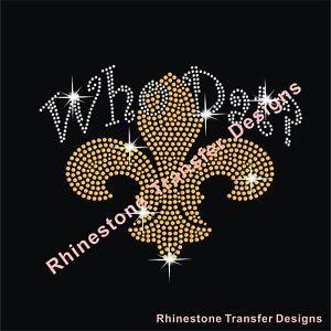 Who Dat Saints Logo - Rhinestone Transfer 