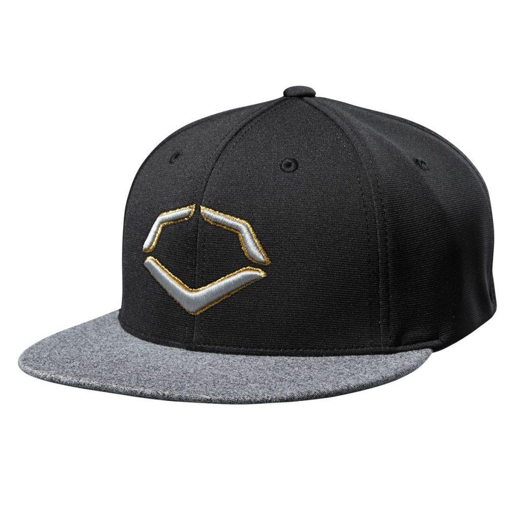 EVO Shield Logo - EVOSHIELD GOLD THREAD FLEX FIT HAT | Elite Sports Products