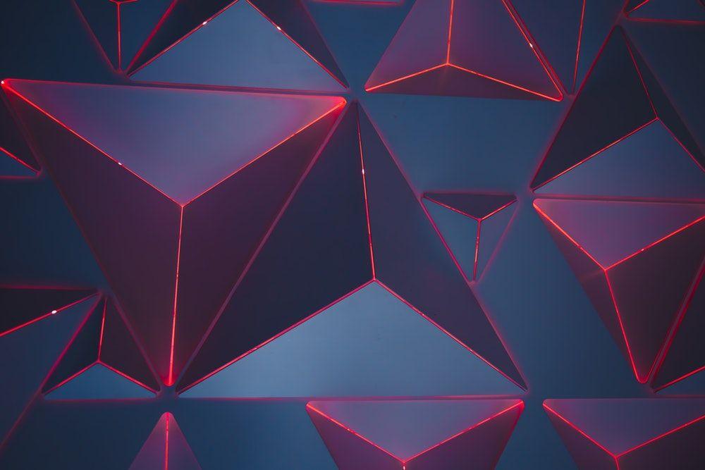 Red Triangle Geometric Logo - Abstract, pattern, pyramid and triangle HD photo