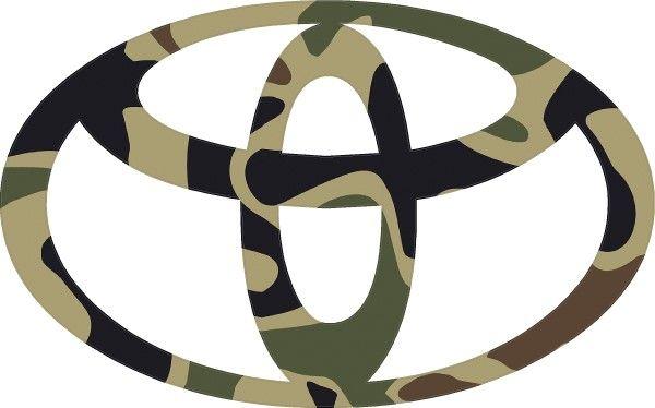 Camo Toyota Logo - TRADITIONAL BROW CAMO TOYOTA DECAL / STICKER 01