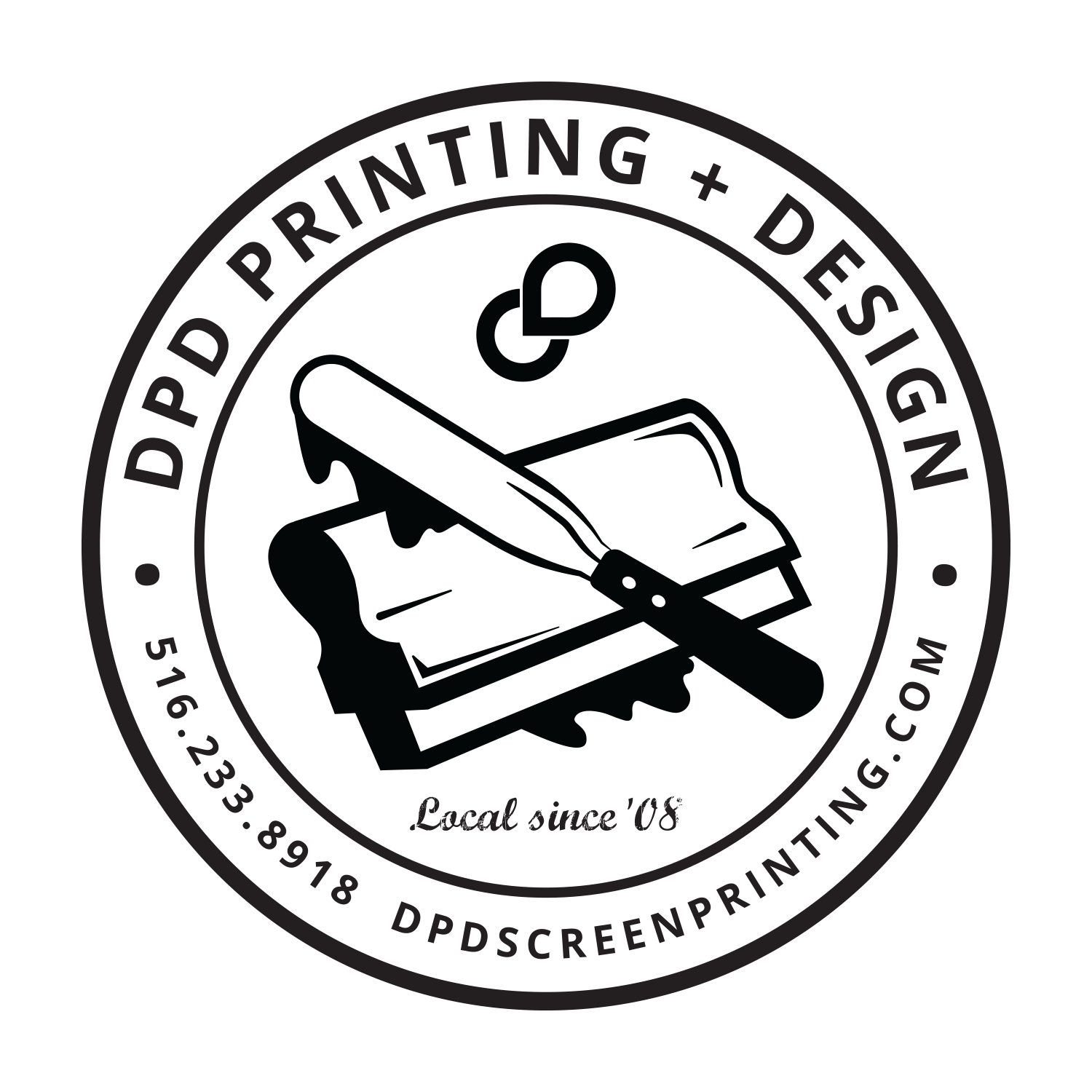 Screen Print Logo - DPD Screen Printing + Design. Raleigh Area 727 7373