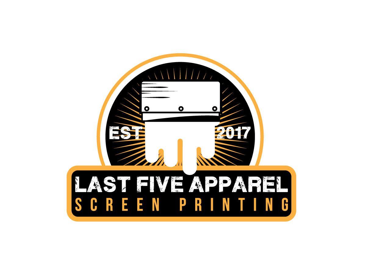 Screen Printing Logo - Colorful, Serious, Screen Printing Logo Design for Last Five Apparel ...