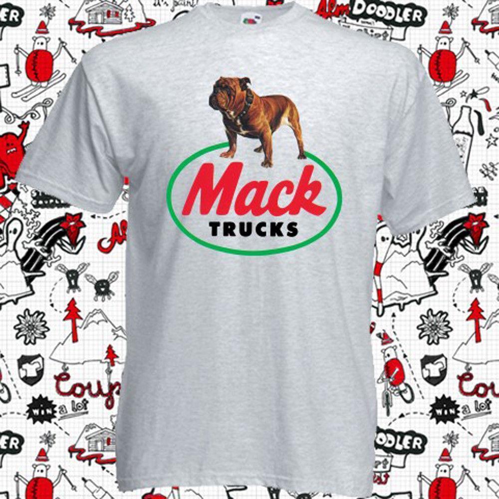 Mack Bulldog Logo - New Mack Trucks Trucker Bulldog Logo Men'S Grey T Shirt Size S To ...