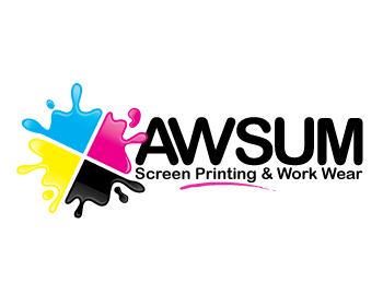 Screen Print Logo - Awsum Screen Printing & Work Wear logo design contest - logos by vmax