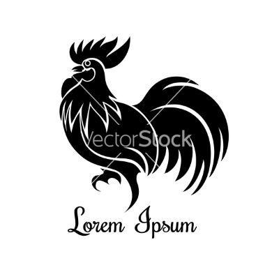 Black and Red Rooster Logo - Rooster Logo On VectorStock. Coq A Doodle Doo. Rooster Logo