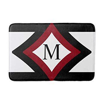 Red and Black Diamond Shape Logo - Amazon.com: Black Red & White Stylish Diamond Shaped Monogram ...