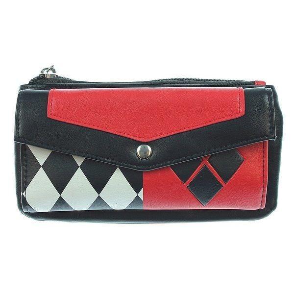 Red Black and White Diamond Rectangle Logo - Shop Harley Quinn Front Flap Womens Wallet, Red/Black/White Diamonds ...