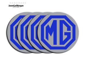 Blue Mg Logo - MG ZR Alloy Wheel Centre Caps Badges Blue Silver 80mm Logo Cap ...