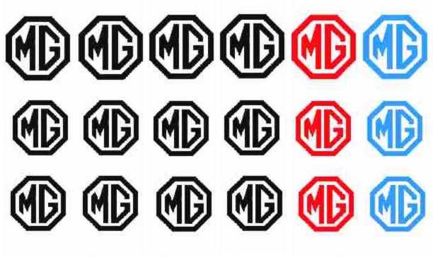 Blue Mg Logo - Scalextric parts