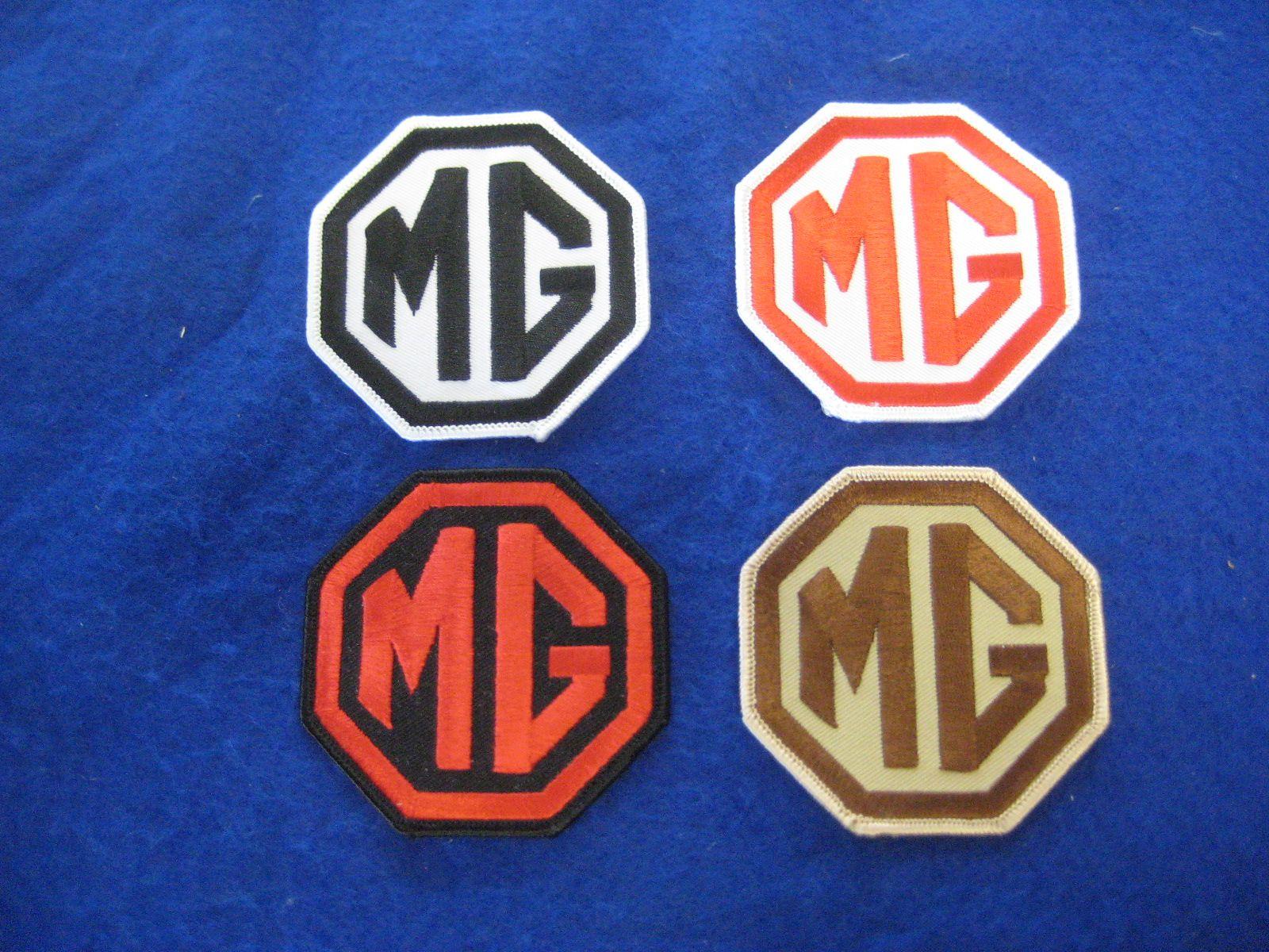 Blue Mg Logo - MGB SEW ON PATCH EMBROIDED BADGE MG OCTAGON MOTIF EMBLEM. The MGB HIVE