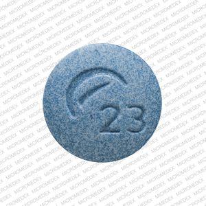 Blue Mg Logo - Logo (Actavis) 23 Pill Images (Blue / Round)