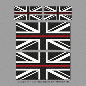 Red Line White X Logo - 4 x Thin Red Line Union Jack Flag Vinyl Stickers - Black, White ...