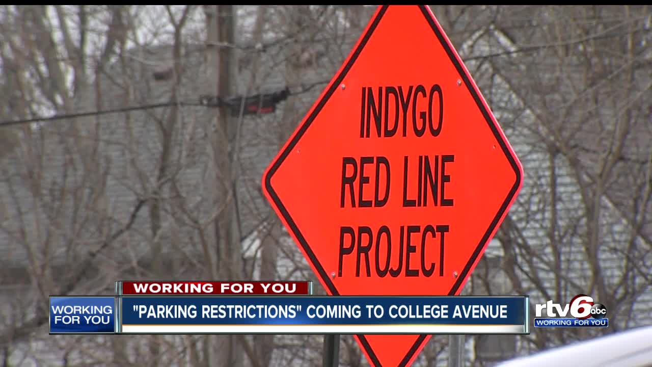 Red Line White X Logo - IndyGo Red Line construction restricts parking in Broad Ripple