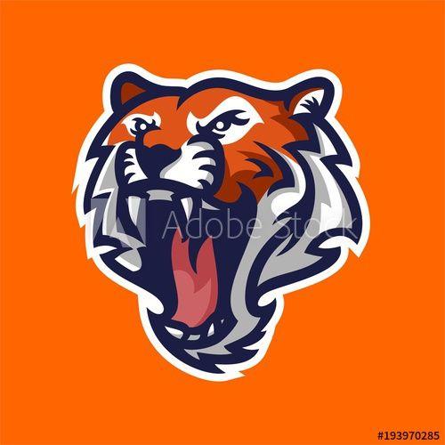 Tiger Mascot Logo - tiger mascot logo template for sport, game crew, company logo