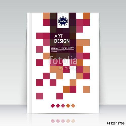 Burgandy and White Rectangle Logo - Abstract composition. Text frame surface. Brochure cover. White ...