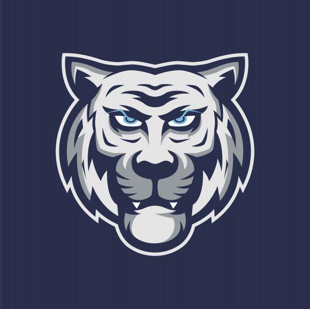 Tiger Mascot Logo - The white tiger mascot logo Vector | Premium Download