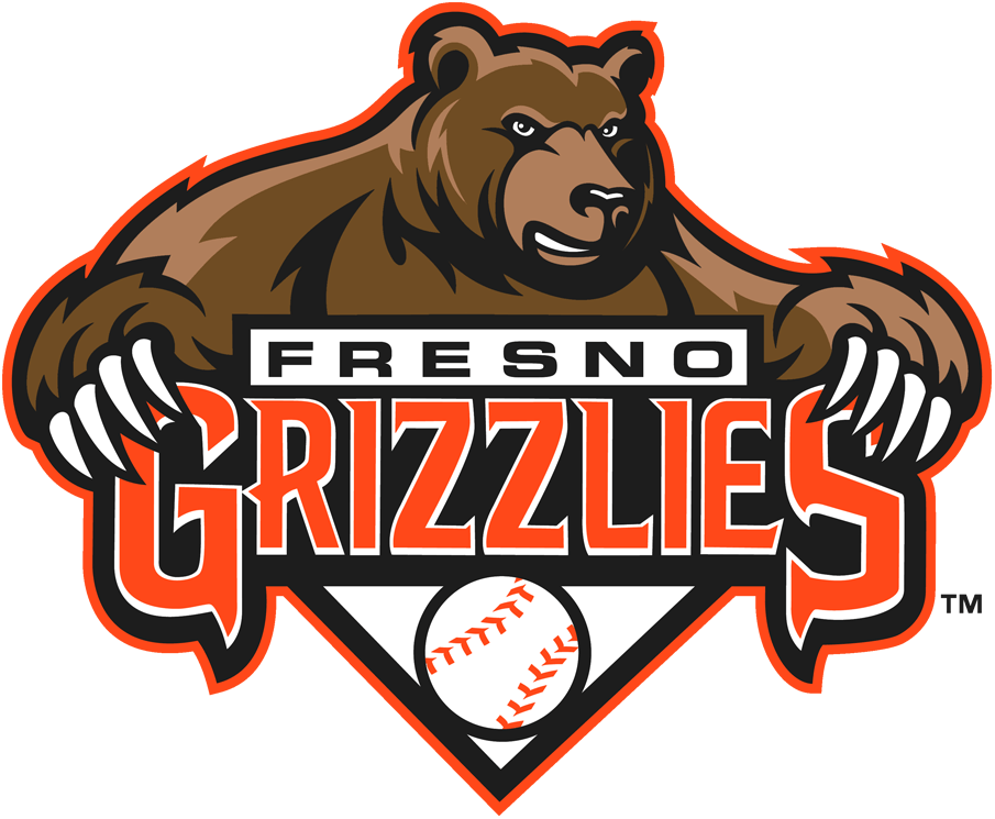 Grizzly Bear Sports Logo - Fresno Grizzlies Primary Logo - Pacific Coast League (PCL) - Chris ...