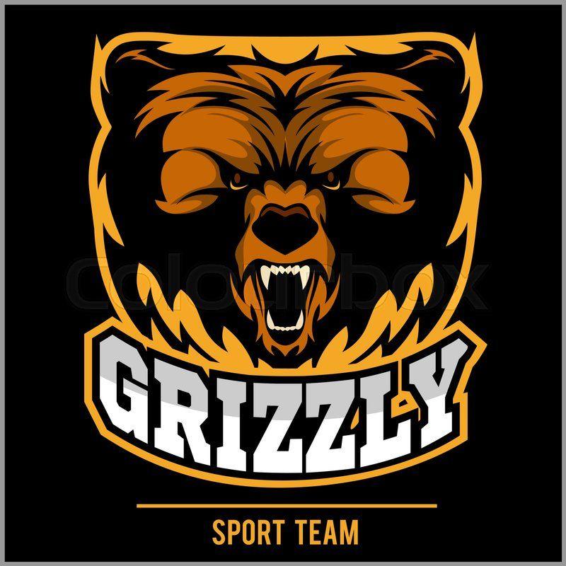 Grizzly Bear Sports Logo - sports team logo design grizzly mascot team logo design angry