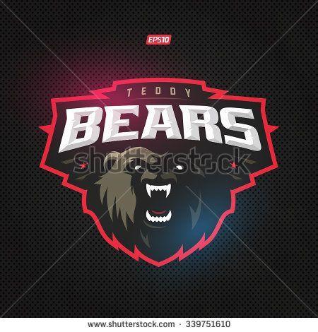 Grizzly Bear Sports Logo - Modern professional grizzly bear logo for a sport team. Sports