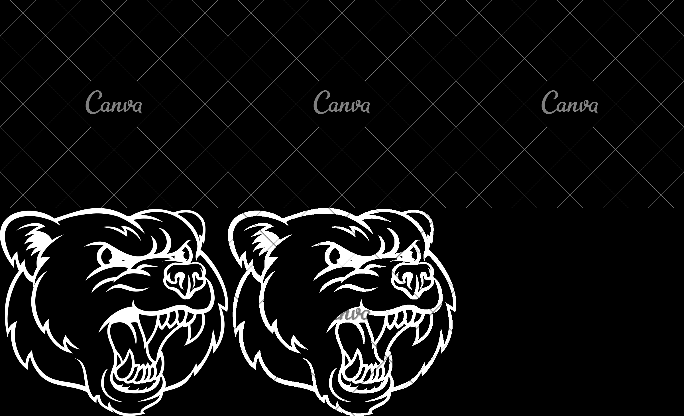 Grizzly Bear Sports Logo - Angry Grizzly Bear Sports Mascot Face - Icons by Canva