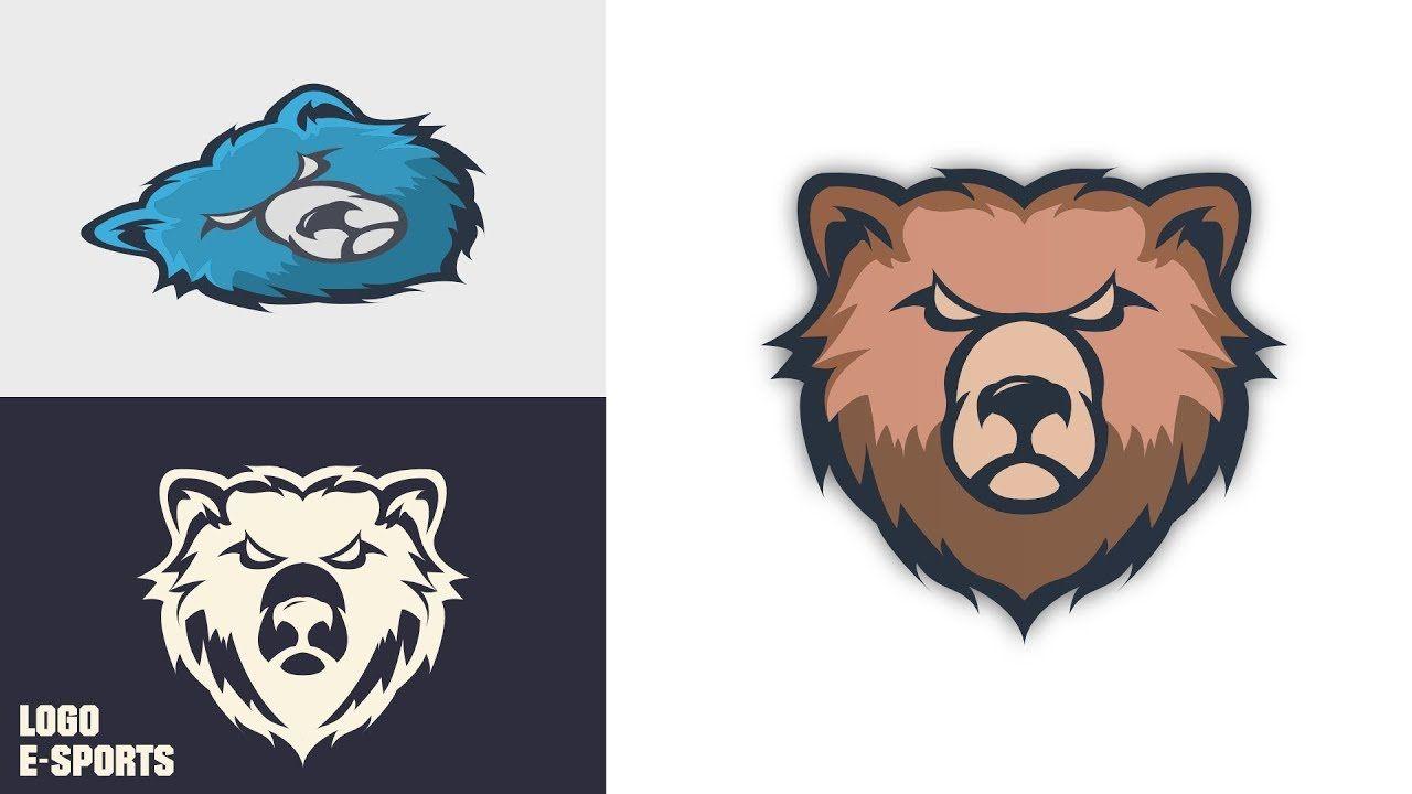 Grizzly Bear Sports Logo - E-Sports Logo Design - #Affinity Designer #Tutorial - YouTube