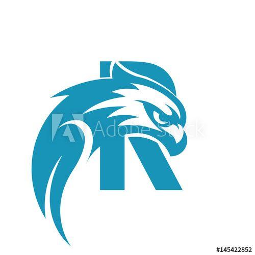 Blue Hawk Logo - Logo Blue Hawk Initial Letter R Masterpiece Logo - Buy this stock ...