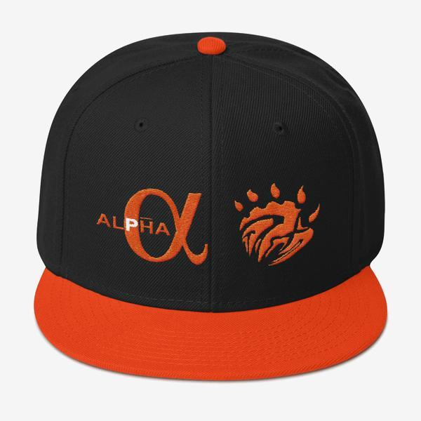 Orange and Black Wolves Logo - Orange/ Black Alpha Wolf Snapback - Alpha Wolfman