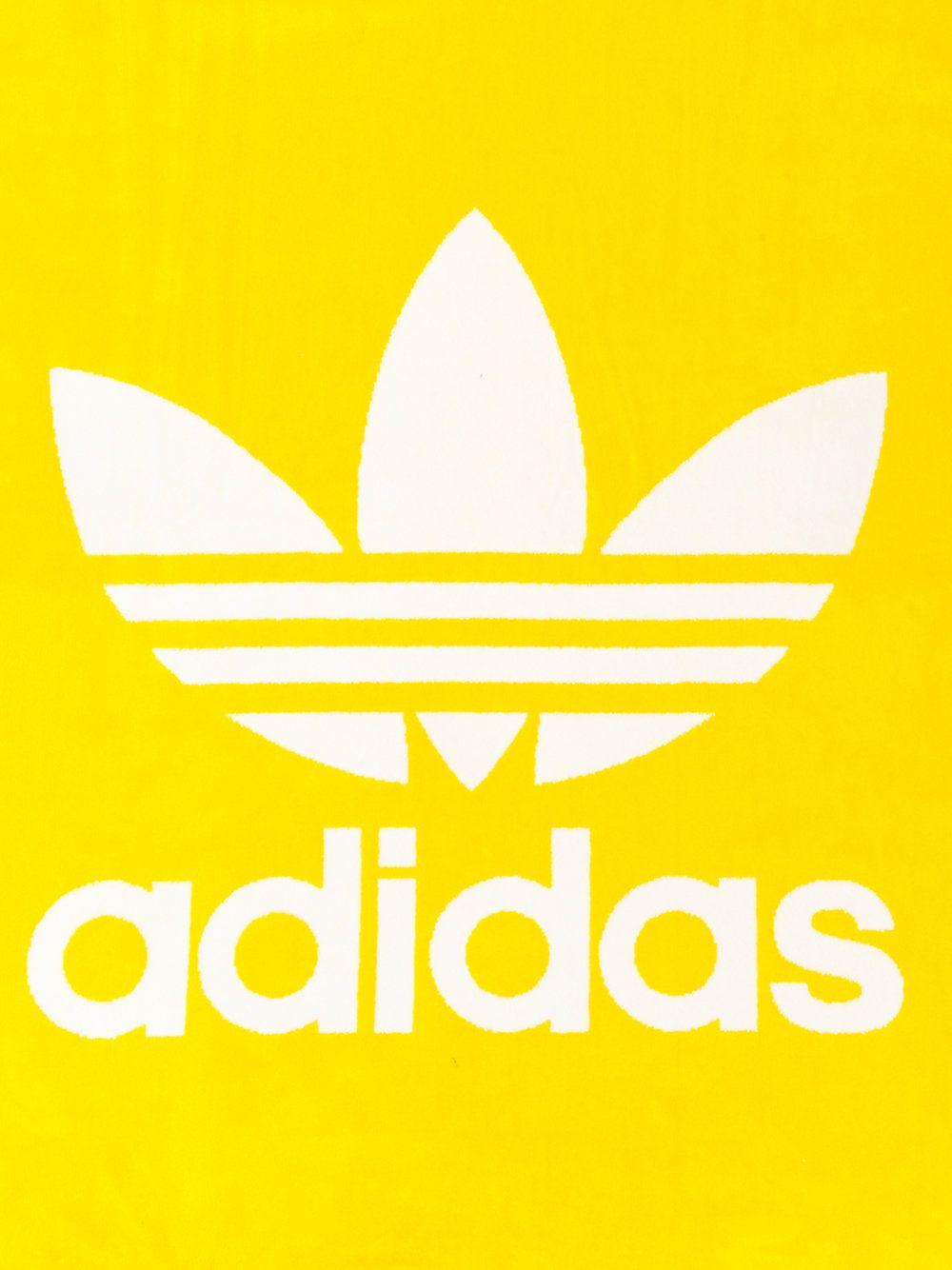 Yellow and White Logo - Adidas Logo Towel