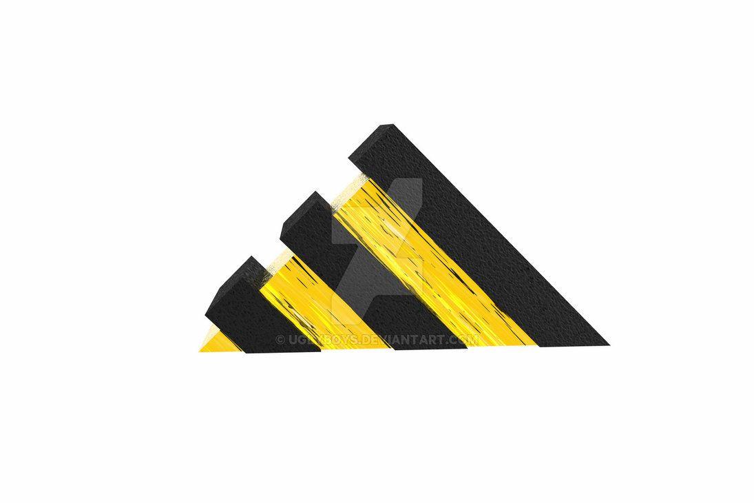 Yellow Addidas Logo - Adidas logo 3d yellow by uglyboys on DeviantArt