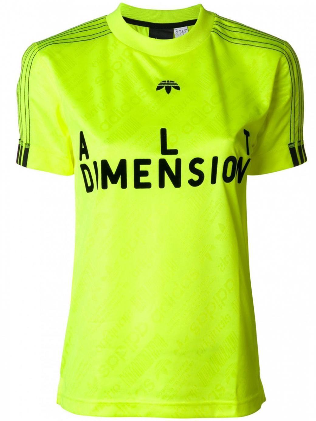 Adidas Soccer Logo - Yellow - ADIDAS BY ALEXANDER WANG Soccer Logo T-shirt Womens ...