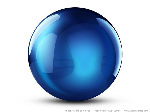 Blue Sphere Logo - Colorful 3D crystal balls