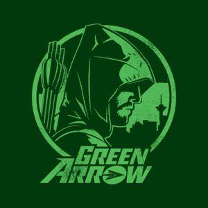 Green Arrow Logo - GREEN ARROW oliver queen t-shirt tv show screen printed dc comics ...