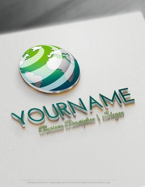 3D Globe Logo - BEST 3D LOGO DESIGNS - Free Logo Maker | free logo maker | Logo ...