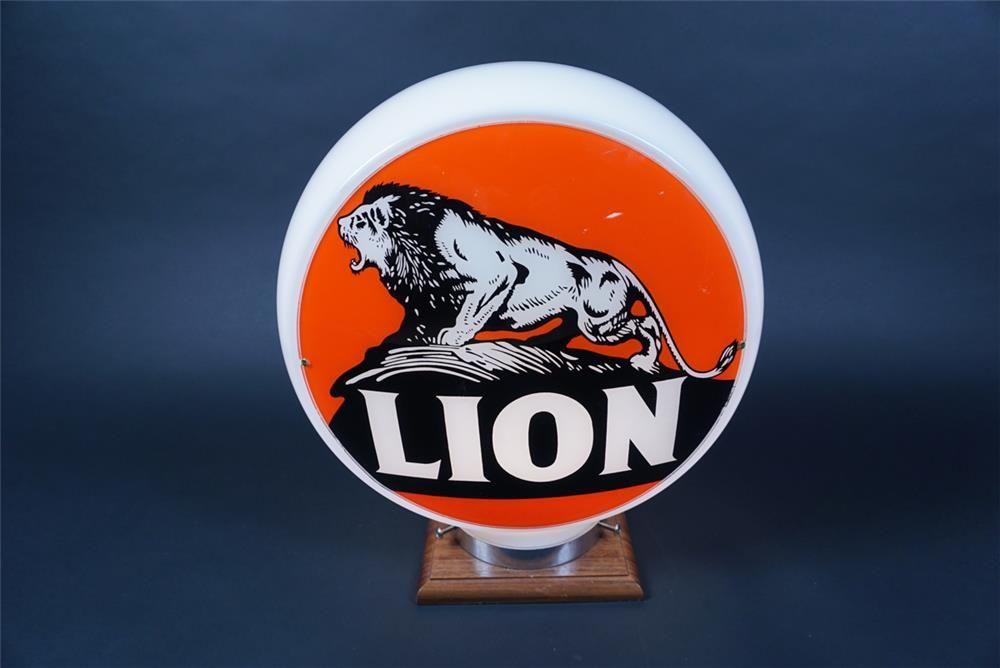 Lion Globe Logo - Killer Lion Oil of Arkansas and Louisiana wide-bodied milk gl